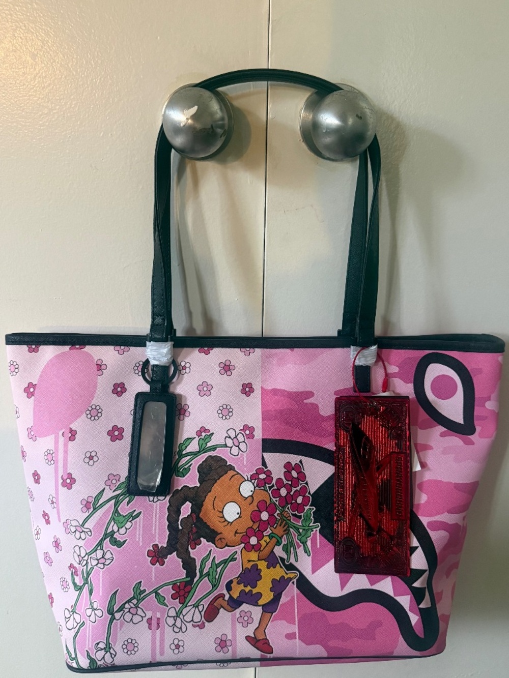 Sprayground Pink Camo Rugrats Susie Tote Bag